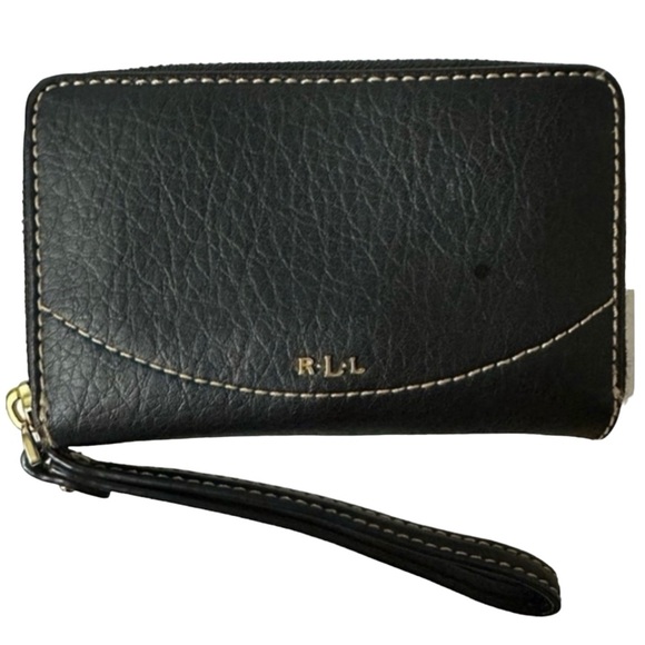Ralph Lauren Handbags - 🖤Ralph Lauren Black Leather Zip-Around Wallet 🖤